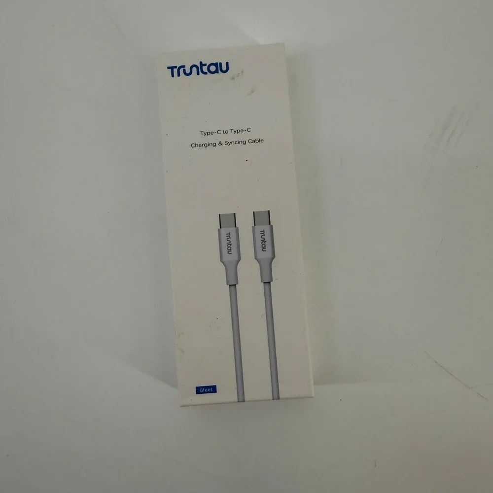 Trutau USB Type C to Type C Charging and Syncing Cable 6ft White